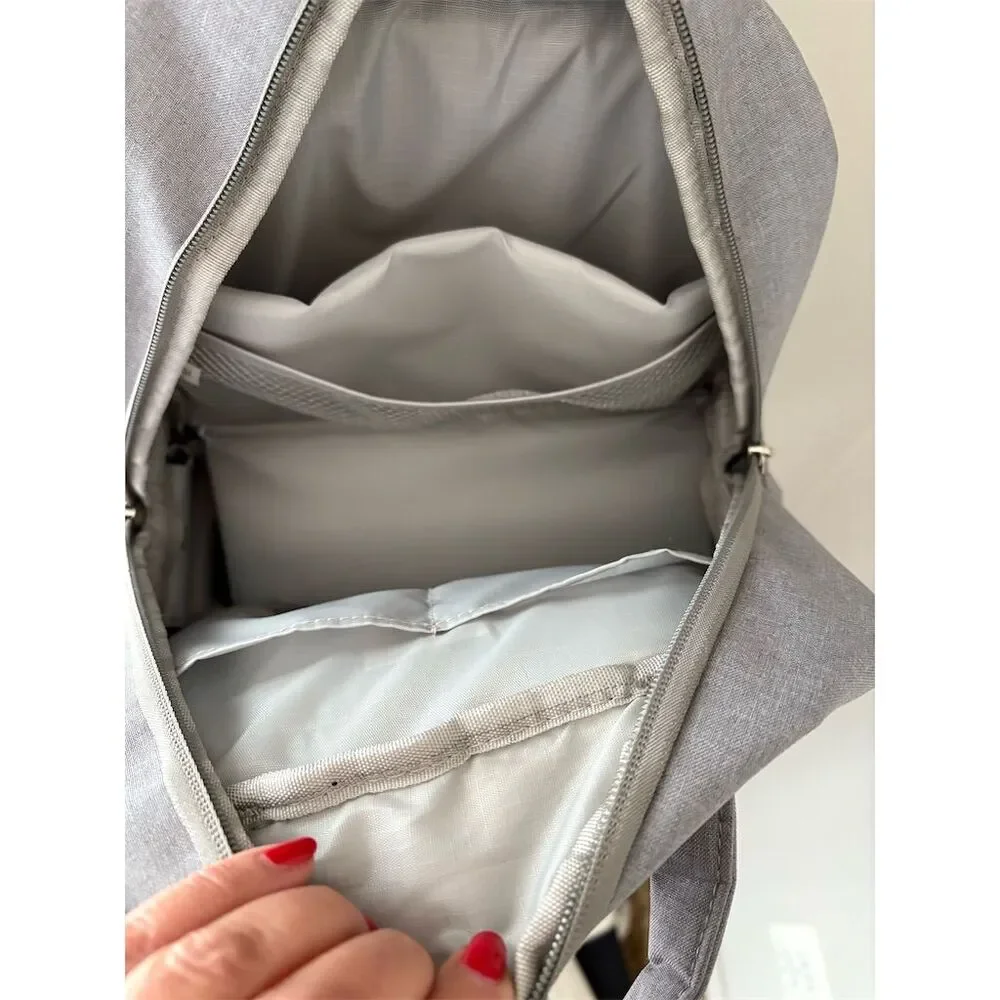 Beaspire‎ Camera Backpack Gray with Compartments & Secure Zippers